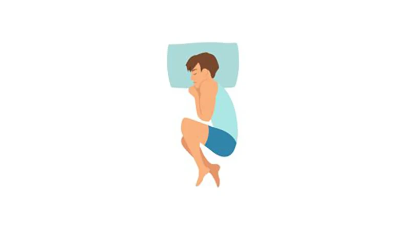 une illustration de la position de sommeil du fœtus
