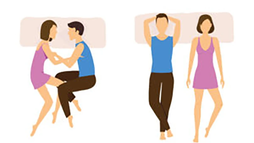 nœud amoureux position de sommeil des couples