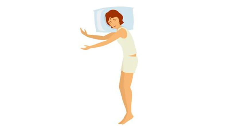 une illustration de la position de sommeil reacher