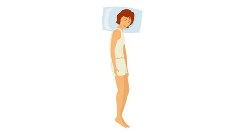 une illustration d'une position de sommeil en rondins