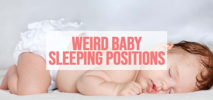 l'image d'un bébé qui dort dans une position bizarre