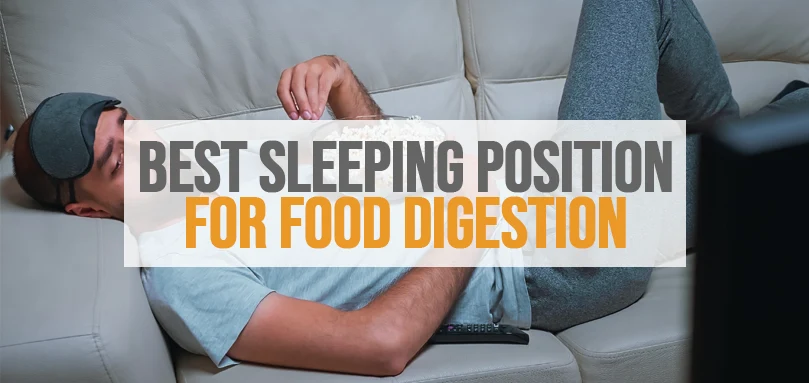 Image de la meilleure position de sommeil pour la digestion des aliments.