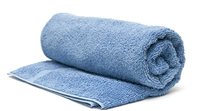 Image d'une serviette bleue.
