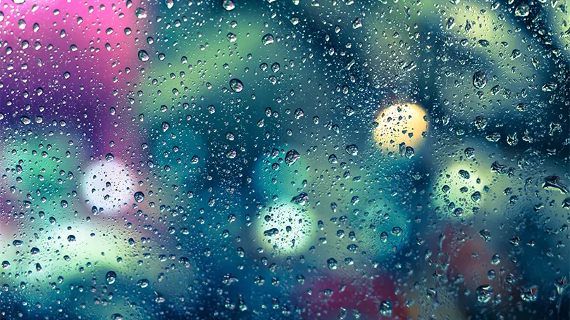 Image de condensation sur une fenêtre.