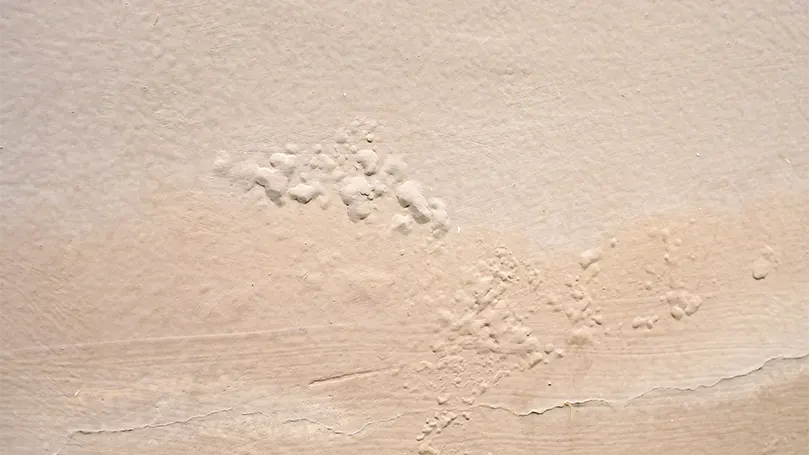 Image de traces d'eau sur un mur.