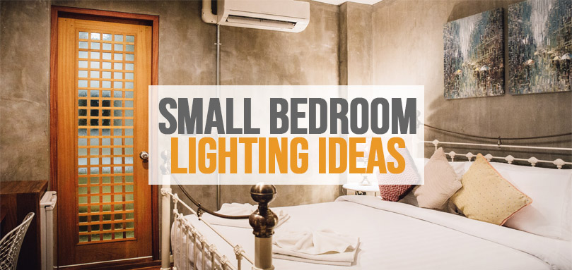 Image en vedette de petites idées d'éclairage pour la chambre à coucher.