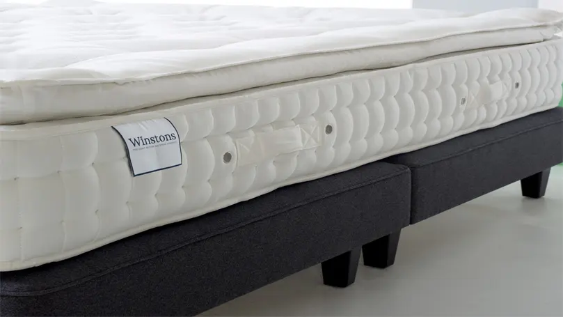 Une image du côté du matelas Winston's Ultra Cotton 3500 Pillow Top.