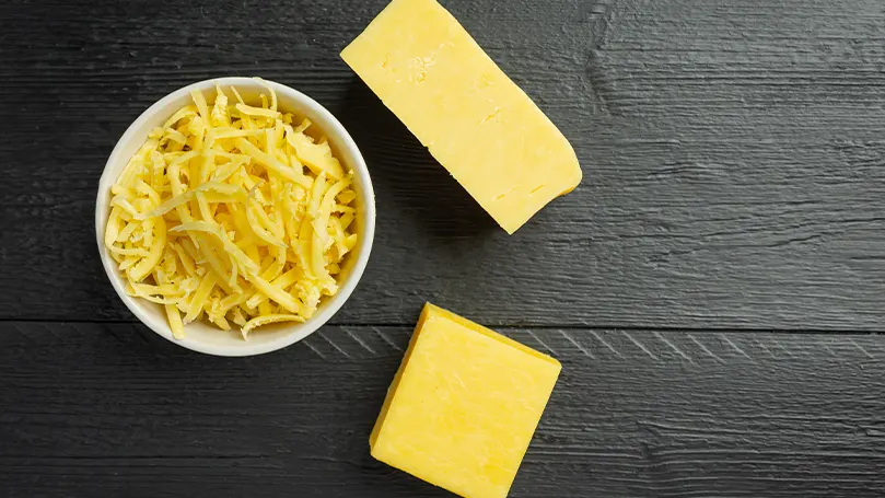 Une image de fromage cheddar.