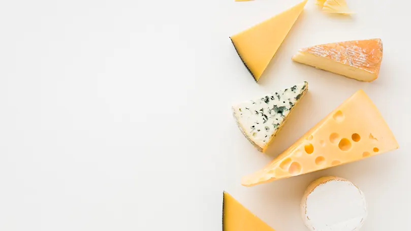 Une image de différents types de fromages.