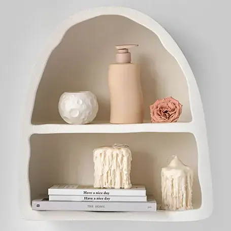 codiys-art-deco-étagère-murale-arche blanche-étagère-flottante-en-bois-avec-rangement-ouvert