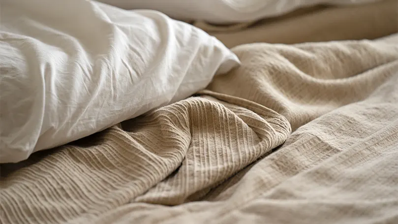 Une image de draps de lit de haute qualité