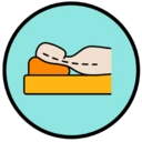 Une icône représentant un dormeur sur le dos