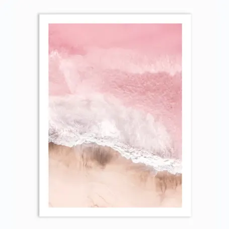 Impression d'art de la mer rose