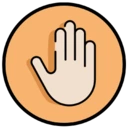 Une icône représentant une main indiquant une mousse à mémoire de forme