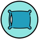 Une icône représentant une taie d'oreiller/couverture qui peut être enlevée