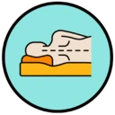 Une icône indiquant que le produit est adapté aux dormeurs latéraux