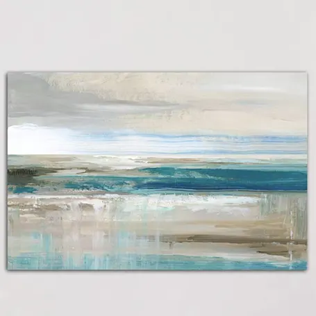 peinture abstraite sur toile enveloppée de mer