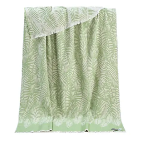 Plaid en coton pur Fern vert clair